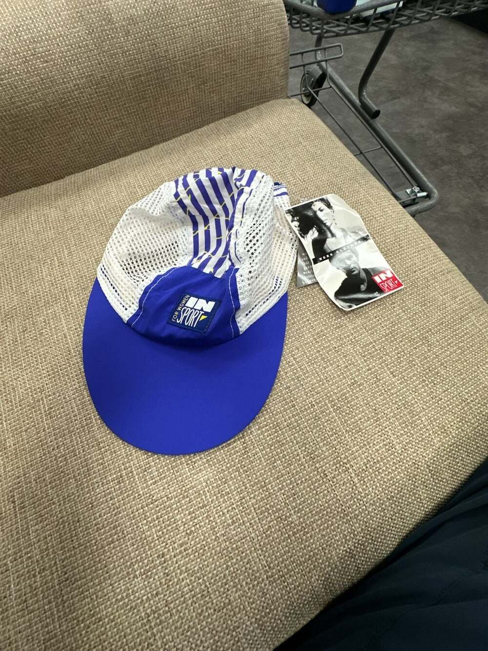 In Sport Vintage for women Blue White Mesh Athletic Running Cap With Tags